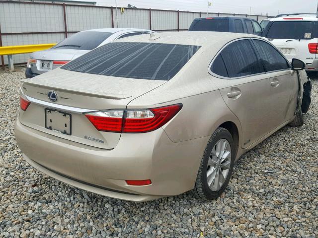 JTHBW1GG9D2003178 - 2013 LEXUS ES 300H GOLD photo 4