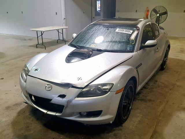 JM1FE17N750153436 - 2005 MAZDA RX8 SILVER photo 2