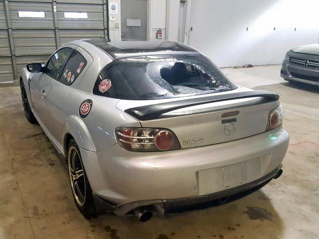 JM1FE17N750153436 - 2005 MAZDA RX8 SILVER photo 3