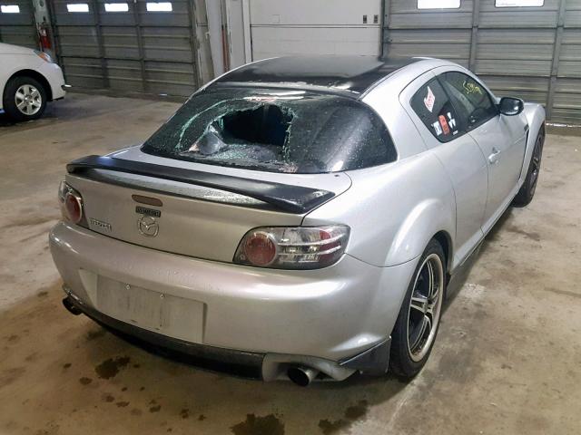 JM1FE17N750153436 - 2005 MAZDA RX8 SILVER photo 4