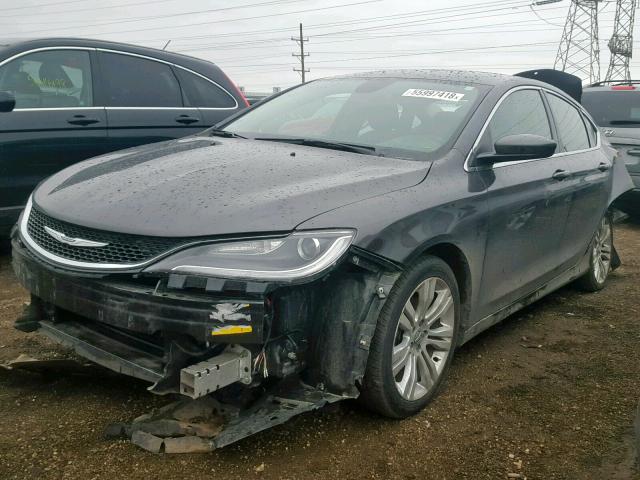 1C3CCCABXGN109363 - 2016 CHRYSLER 200 LIMITE GRAY photo 2