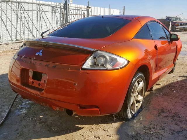 4A3AK24F97E014644 - 2007 MITSUBISHI ECLIPSE GS ORANGE photo 4