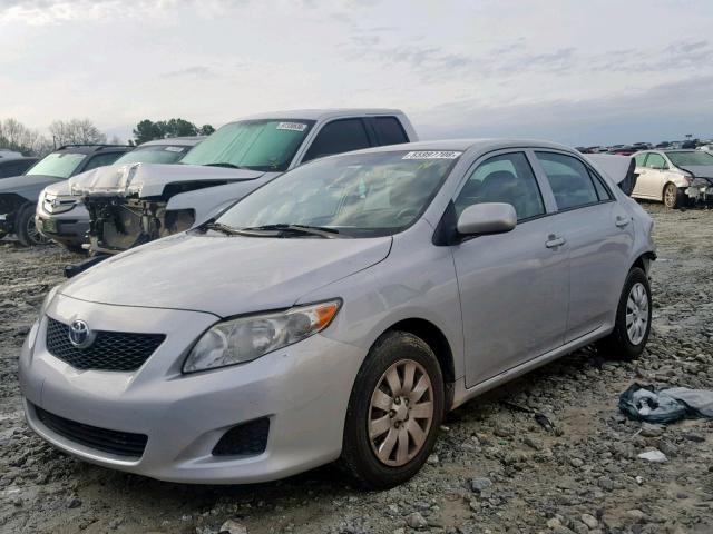 2T1BU4EE4AC442277 - 2010 TOYOTA COROLLA BA SILVER photo 2