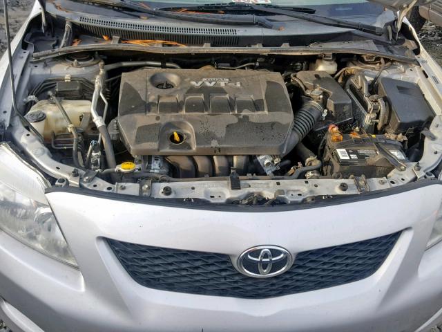 2T1BU4EE4AC442277 - 2010 TOYOTA COROLLA BA SILVER photo 7