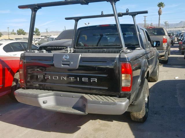 1N6ED27T74C476690 - 2004 NISSAN FRONTIER C BLACK photo 4