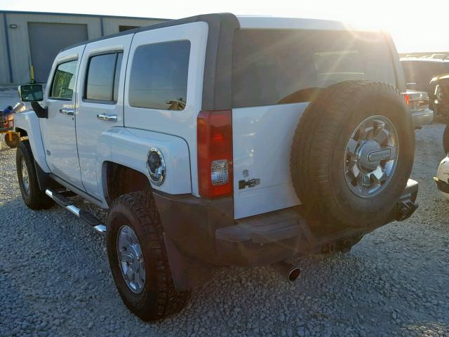 5GTDN13E778121001 - 2007 HUMMER H3 WHITE photo 3