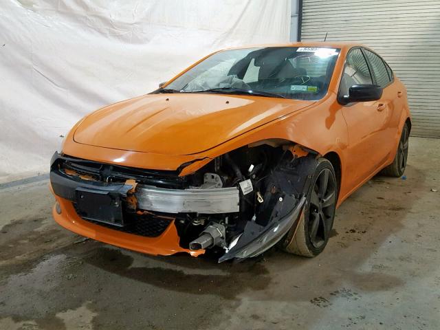 1C3CDFBB2ED791753 - 2014 DODGE DART SXT ORANGE photo 2