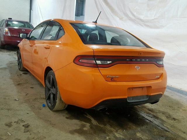 1C3CDFBB2ED791753 - 2014 DODGE DART SXT ORANGE photo 3