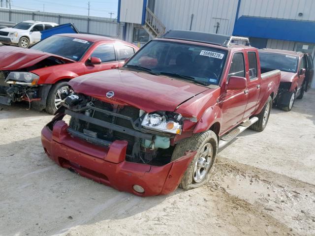 1N6MD29X72C357529 - 2002 NISSAN FRONTIER C RED photo 2