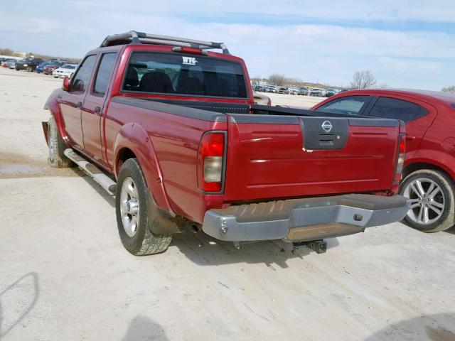 1N6MD29X72C357529 - 2002 NISSAN FRONTIER C RED photo 3