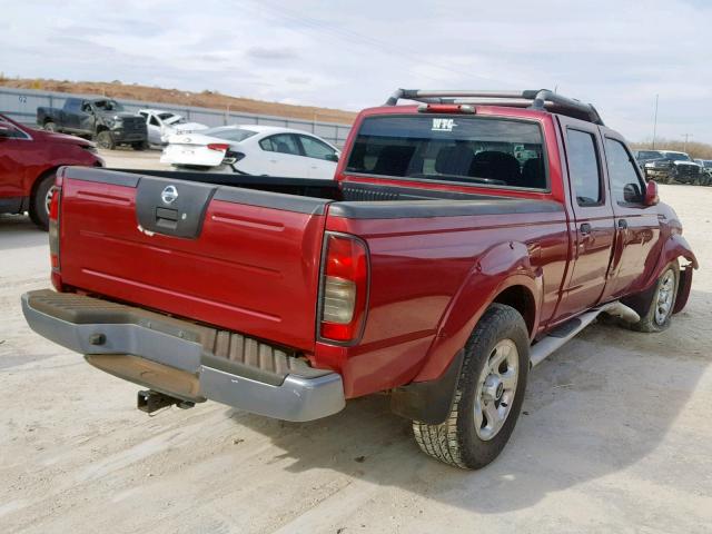 1N6MD29X72C357529 - 2002 NISSAN FRONTIER C RED photo 4