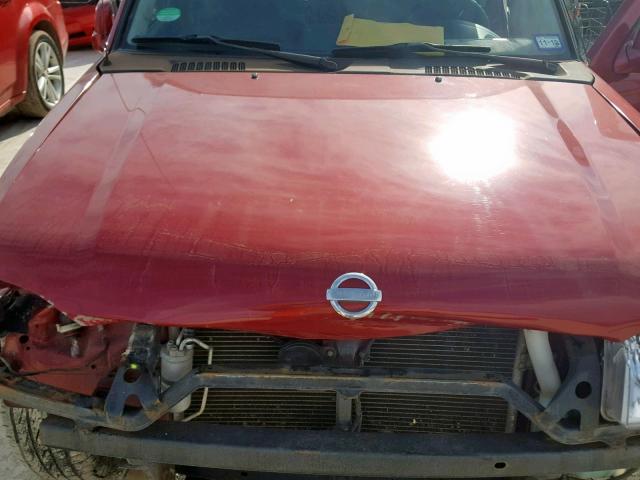 1N6MD29X72C357529 - 2002 NISSAN FRONTIER C RED photo 7