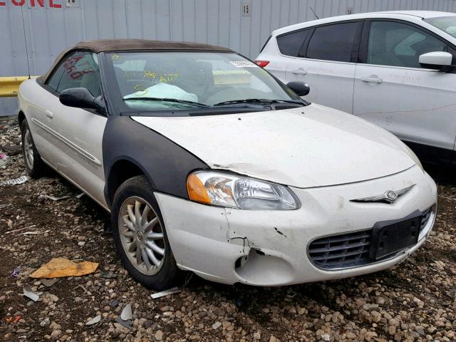 1C3EL55U91N638178 - 2001 CHRYSLER SEBRING LX WHITE photo 1