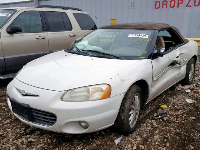 1C3EL55U91N638178 - 2001 CHRYSLER SEBRING LX WHITE photo 2