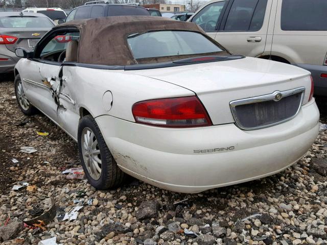 1C3EL55U91N638178 - 2001 CHRYSLER SEBRING LX WHITE photo 3