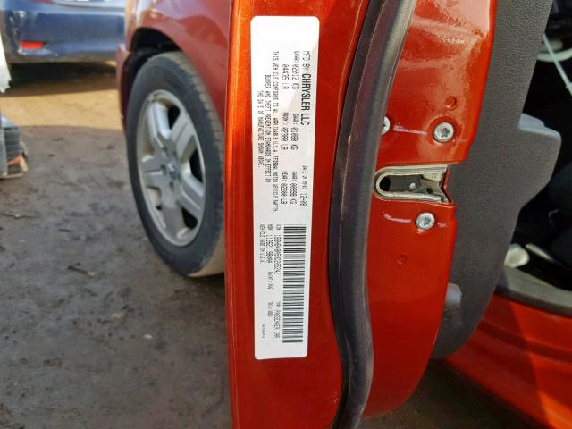 1B3HB48A59D205242 - 2009 DODGE CALIBER SX ORANGE photo 10