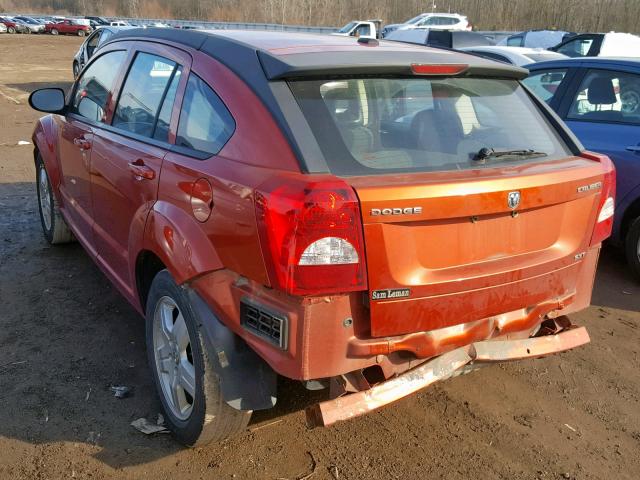 1B3HB48A59D205242 - 2009 DODGE CALIBER SX ORANGE photo 3