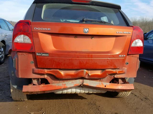 1B3HB48A59D205242 - 2009 DODGE CALIBER SX ORANGE photo 9