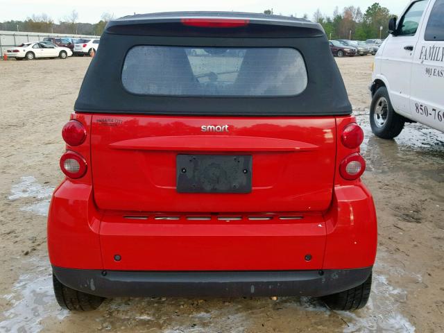 WMEEK31X18K140380 - 2008 SMART FORTWO PAS RED photo 6