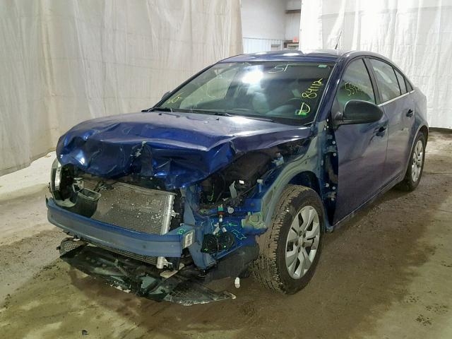 1G1PC5SH5C7389146 - 2012 CHEVROLET CRUZE LS BLUE photo 2