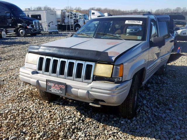 1J4FX48SXWC331706 - 1998 JEEP GRAND CHER SILVER photo 2