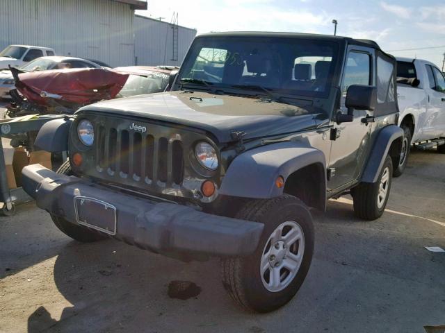 1J4FA24137L182687 - 2007 JEEP WRANGLER X GREEN photo 2