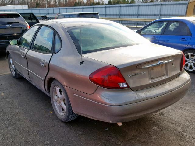 1FAFP55292A231477 - 2002 FORD TAURUS SES BROWN photo 3