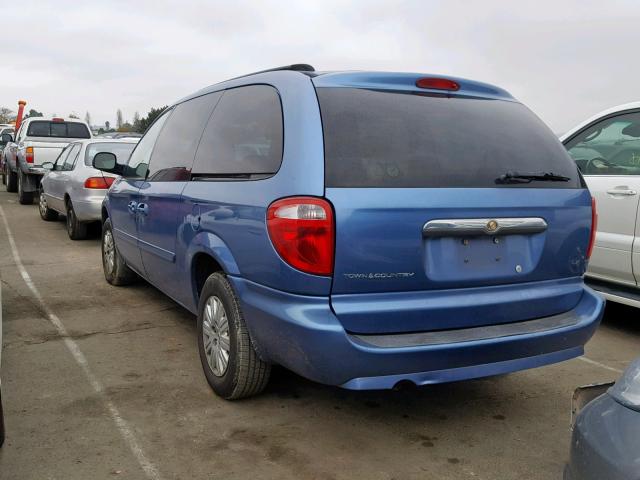 2A4GP44R37R252412 - 2007 CHRYSLER TOWN & COU BLUE photo 3