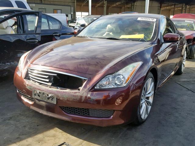 JNKCV66E89M724446 - 2009 INFINITI G37 BASE BURGUNDY photo 2