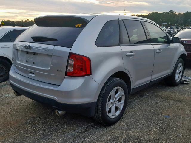 2FMDK3JC2EBB44804 - 2014 FORD EDGE SEL SILVER photo 4