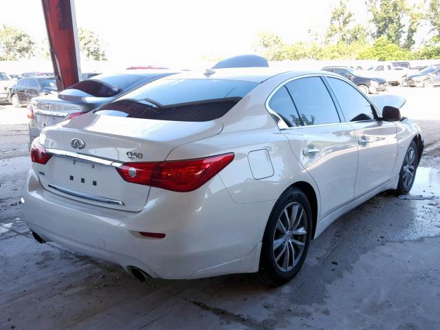 JN1BV7ARXFM409191 - 2015 INFINITI Q50 BASE WHITE photo 4