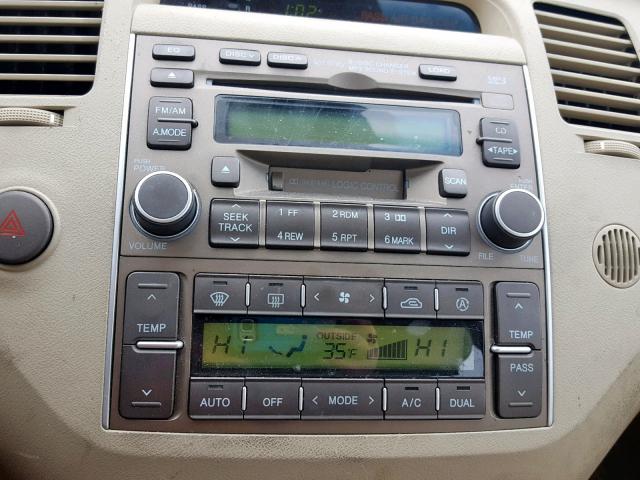 KMHFC46F76A120848 - 2006 HYUNDAI AZERA SE GREEN photo 9