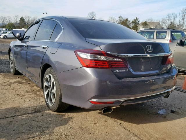 1HGCR3F87HA012364 - 2017 HONDA ACCORD EXL GRAY photo 3