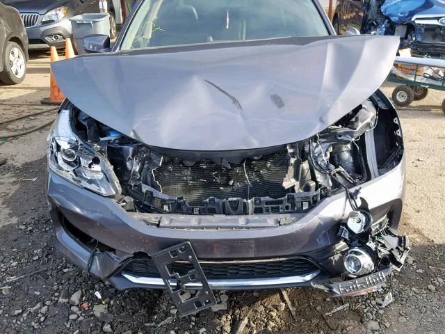 1HGCR3F87HA012364 - 2017 HONDA ACCORD EXL GRAY photo 7