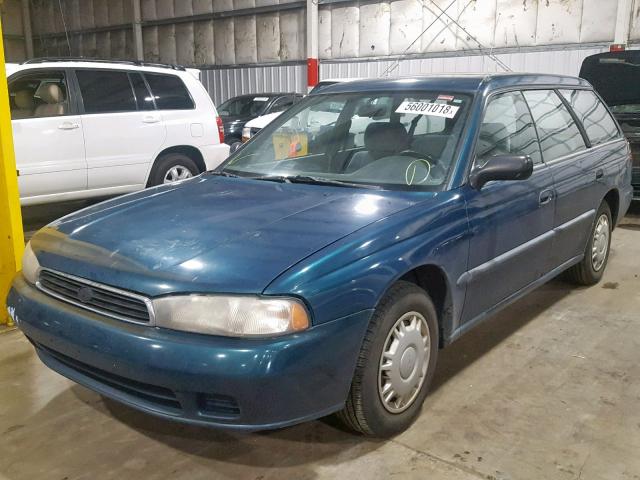 4S3BK4354T7315025 - 1996 SUBARU LEGACY L GREEN photo 2