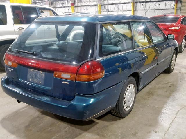 4S3BK4354T7315025 - 1996 SUBARU LEGACY L GREEN photo 4