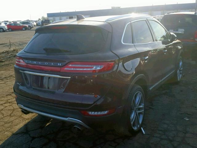 5LMCJ3D9XKUL17163 - 2019 LINCOLN MKC RESERV BURGUNDY photo 4