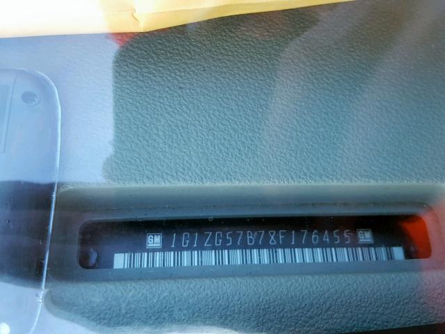 1G1ZG57B78F176455 - 2008 CHEVROLET MALIBU LS Grafit foto 10