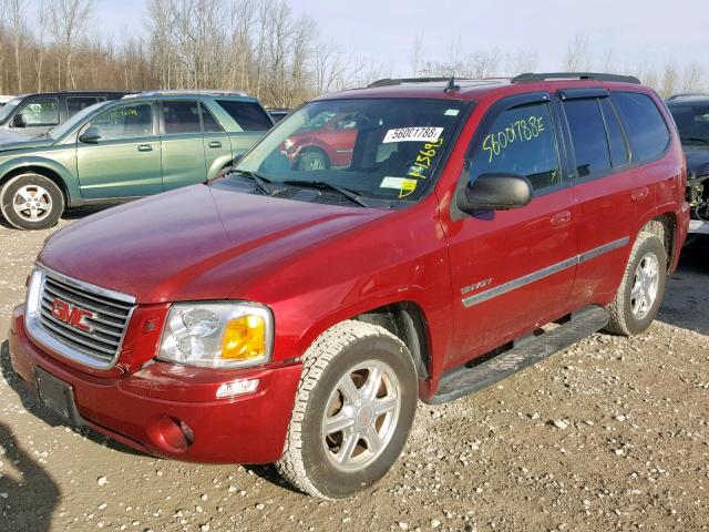 1GKDT13S662284232 - 2006 GMC ENVOY RED photo 2