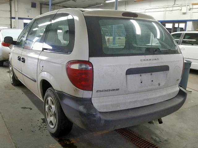 1D4GP25303B135547 - 2003 DODGE CARAVAN SE WHITE photo 3