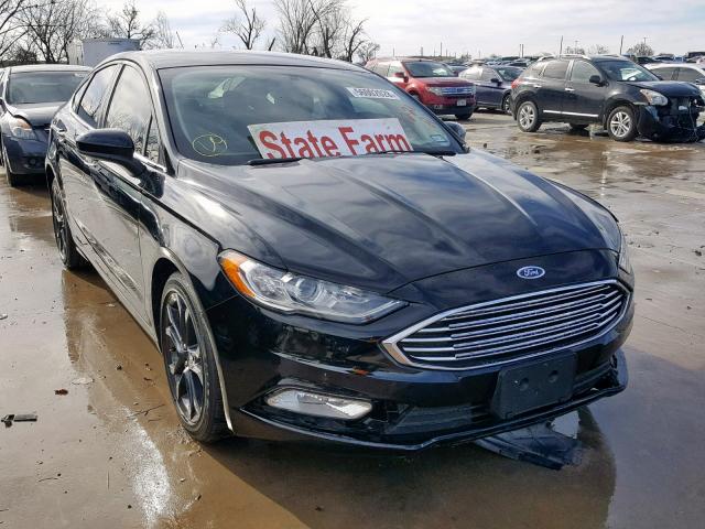 3FA6P0G7XJR252600 - 2018 FORD FUSION S BLACK photo 1