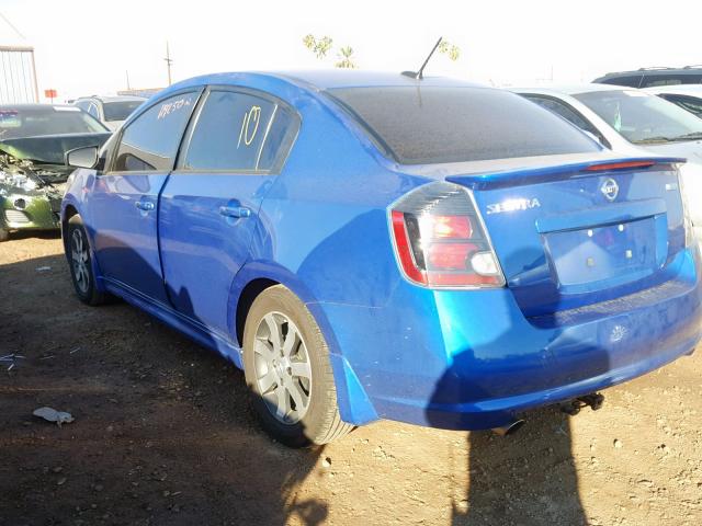 3N1AB6AP4CL753893 - 2012 NISSAN SENTRA 2.0 BLUE photo 3