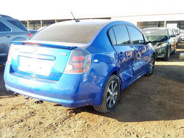 3N1AB6AP4CL753893 - 2012 NISSAN SENTRA 2.0 BLUE photo 4