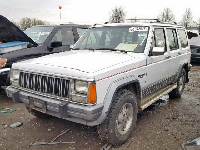 1J4FJ58S5NL165018 - 1992 JEEP CHEROKEE L WHITE photo 2