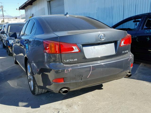 JTHBK262995104685 - 2009 LEXUS IS 250 BLACK photo 3