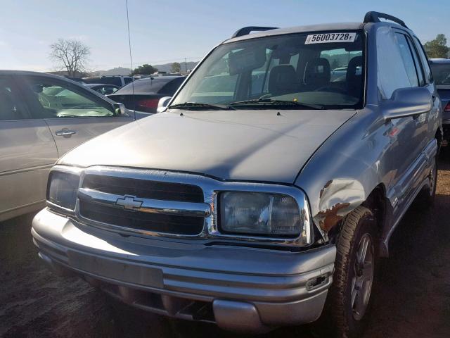 2CNBE634126937277 - 2002 CHEVROLET TRACKER LT SILVER photo 2