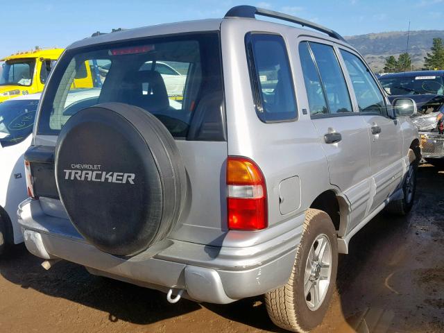 2CNBE634126937277 - 2002 CHEVROLET TRACKER LT SILVER photo 4