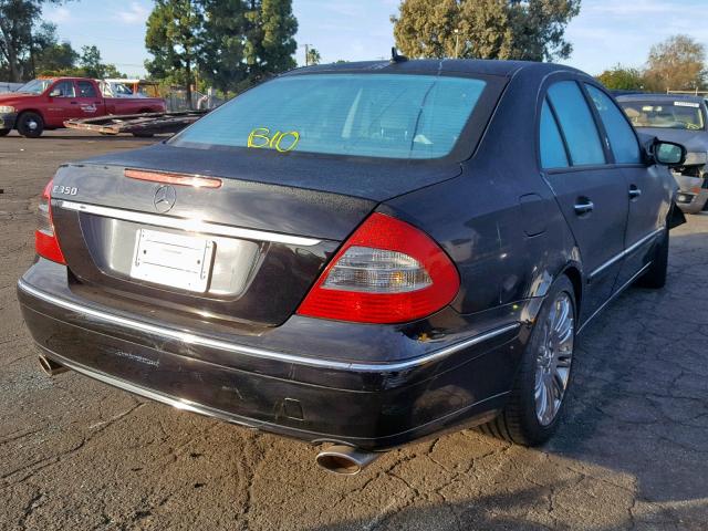 WDBUF56X28B186723 - 2008 MERCEDES-BENZ E 350 BLACK photo 4