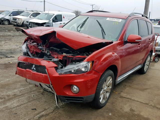 JA4JT3AW5CU002236 - 2012 MITSUBISHI OUTLANDER RED photo 2