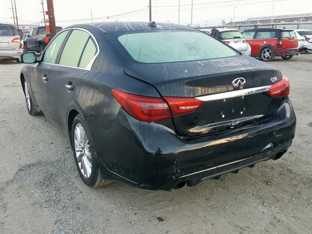 JN1EV7AP9JM357668 - 2018 INFINITI Q50 LUXE BLACK photo 3